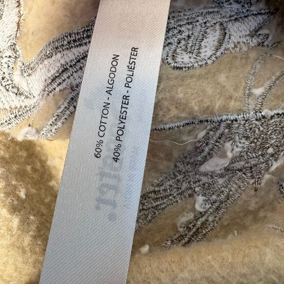 Blind Rooster by Ravelheart Embroidered Sweatshirt --Pale Khaki / Mushroom sz M - Picture 10 of 11